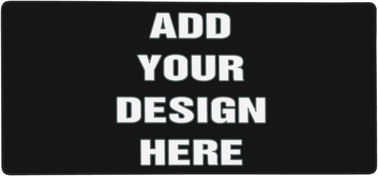 Custom Mouse pad Personalized Mousepad with Your Design Photo Text or Logo Customized for Home Office Gaming Desk Non-Slip Mouse Pad (16x35.5 in)