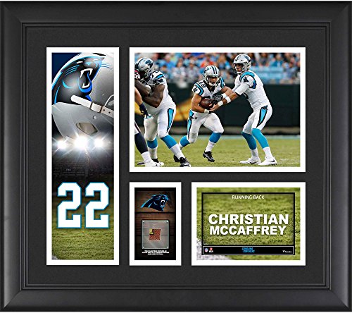 Christian McCaffrey Carolina Panthers Framed 15" x 17" Player Collage with a Piece of Game-Used Football - NFL Player Plaques and Collages Christian McCaffrey Carolina Panthers Framed 15" x 17" Player Collage with a Piece of Game-Used Football - NFL Player Plaques and Collages