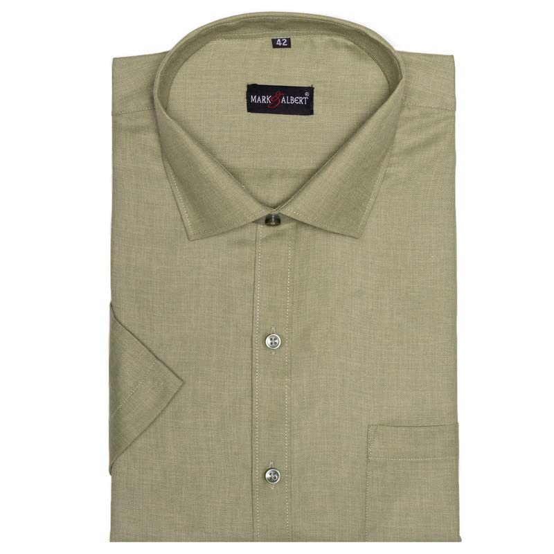 Mark & Albert Men’s Half Sleeves Cotton Formal Shirt