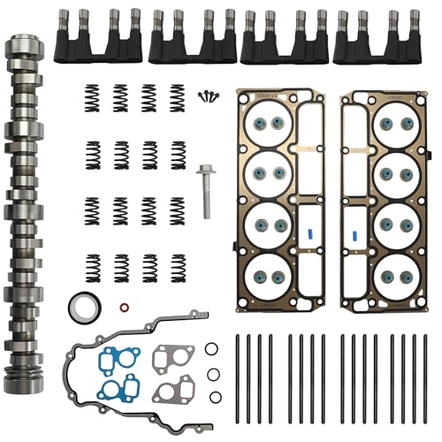 Image of 5.3 E1840P Sloppy Stage 2 Camshaft Kit Lifters w /Head Gasket Set Fit for Chevrolet Avalanche Silverado Tahoe GMC Yukon Sierra 1999-2007 Gen III /IV LS 4.8 5.3 Vortec Trucks V8