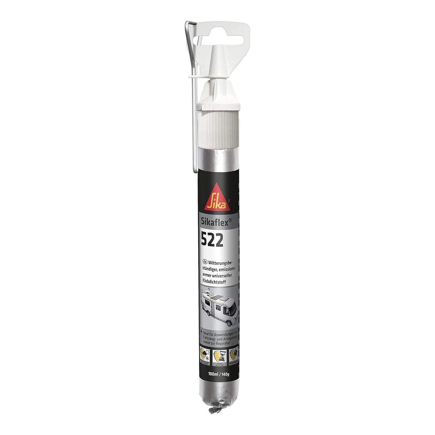 SIKA - Sigillante STP per caravan e camper - Sikaflex-522, Bianco - Adesivo elastico resistente a UV e intemperie - Per viaggi in totale sicurezza - Ideale per sigillature esterne - Formato 100ml