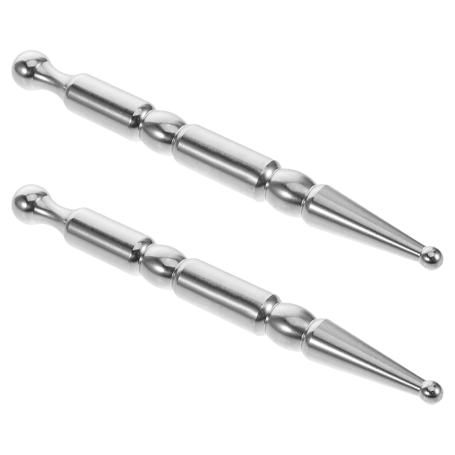 Ipetboom 2Pcs Stainless Steel Acupressure Massage Sticks Manual Trigger Point Therapy Tools for Full Body Reflexology Relief and Deep Tissue Massage at Home