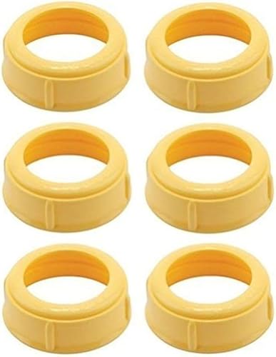 Medela Collar Rings for Medela Baby Bottles 5oz & 8oz | 1 Count (Pack of 6) BPA Free | Compatible with Plastic & Glass Bottles | Mess Free No Leak or Spill