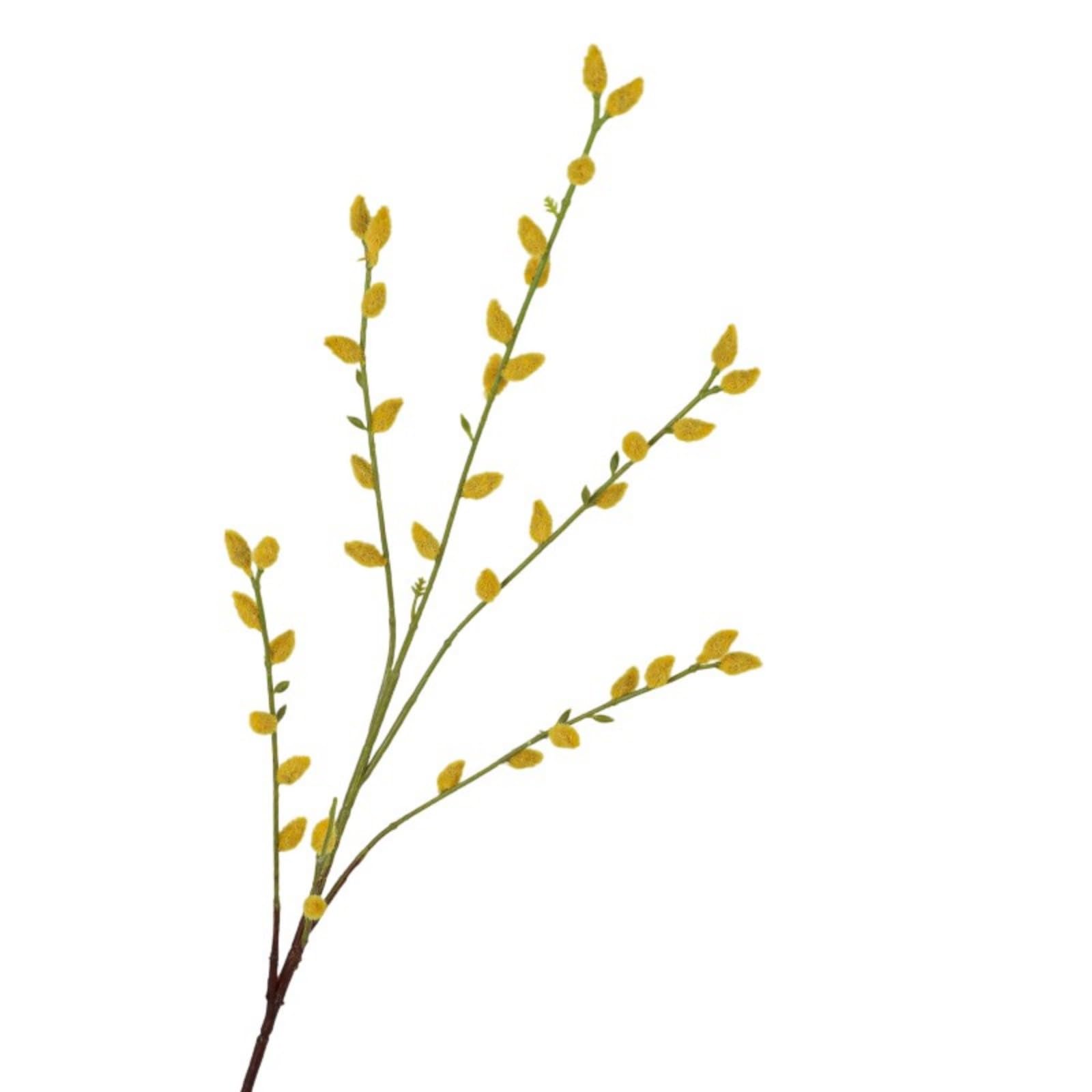 Nvoqilin Yellow Willow Branch With Natural Texture Artificial Simulated Plant With Flexible Stems Home Greeneries Accessories Simulation Silver Sallow Boughs