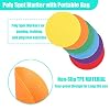Emhumn 4inch & 9inch Poly Spot Markers for Agility Dot for Gym/PE Training, Dance, 6/12/24 Pcs Round Multiple Color & Size Rubber Non-Slip Spot Marker for Games, Floor Dots and Sport Activities #5