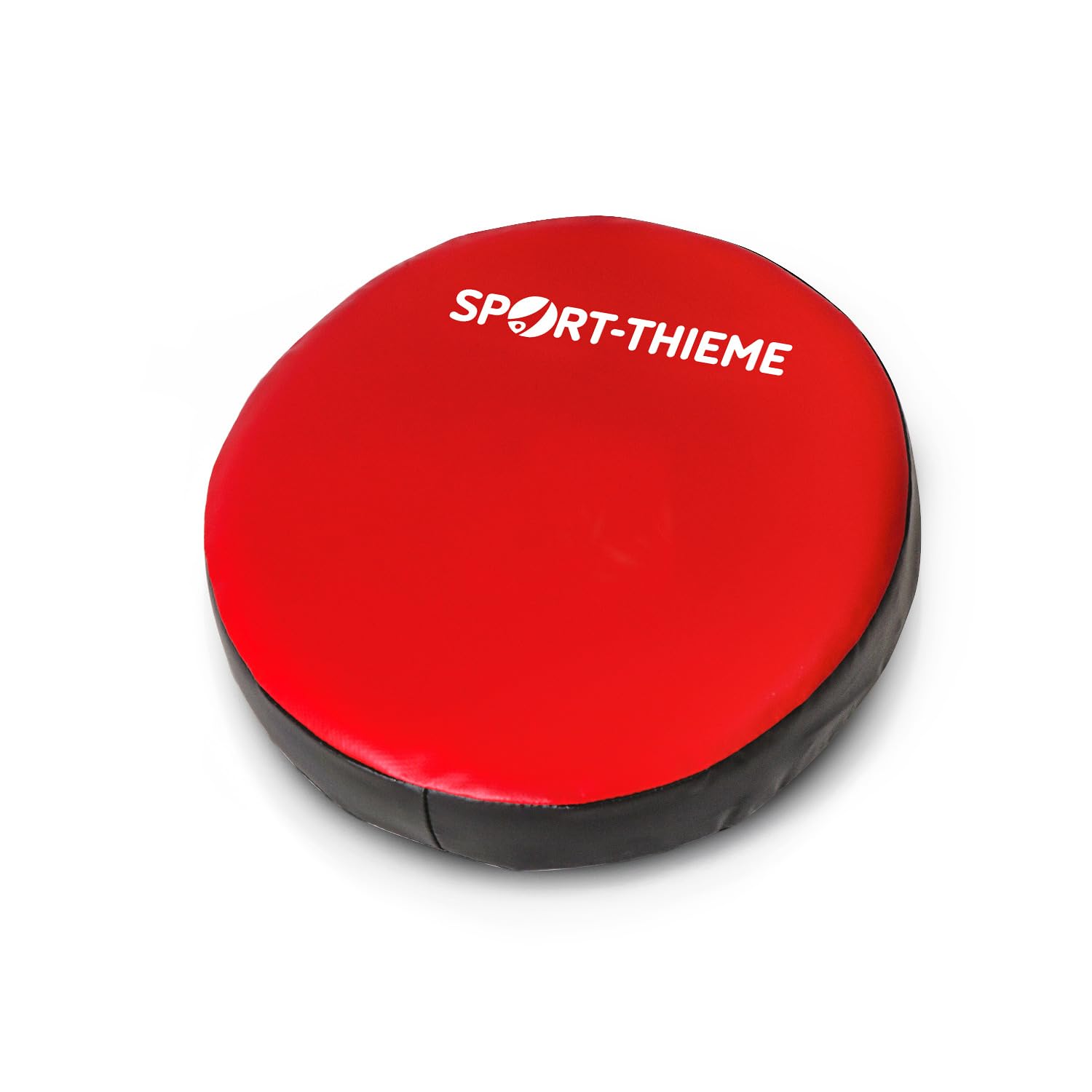Sport-Thieme Schlagpolster Round | Partner-Training | 2 Halteschlaufen | Reißfestes Material | Boxen, MMA, Kampfsport | Schwarz | Ø 35 cm