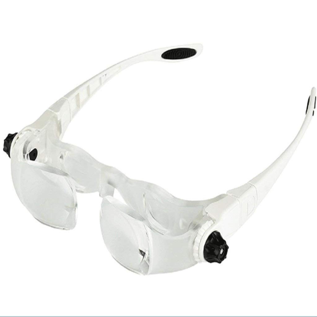 asdchZen Magnifier Glasses With Light,Head Mount Magnifier,Reading Magnifying Glasses,Jeweler Loupe Craft Watch Repair Hobby