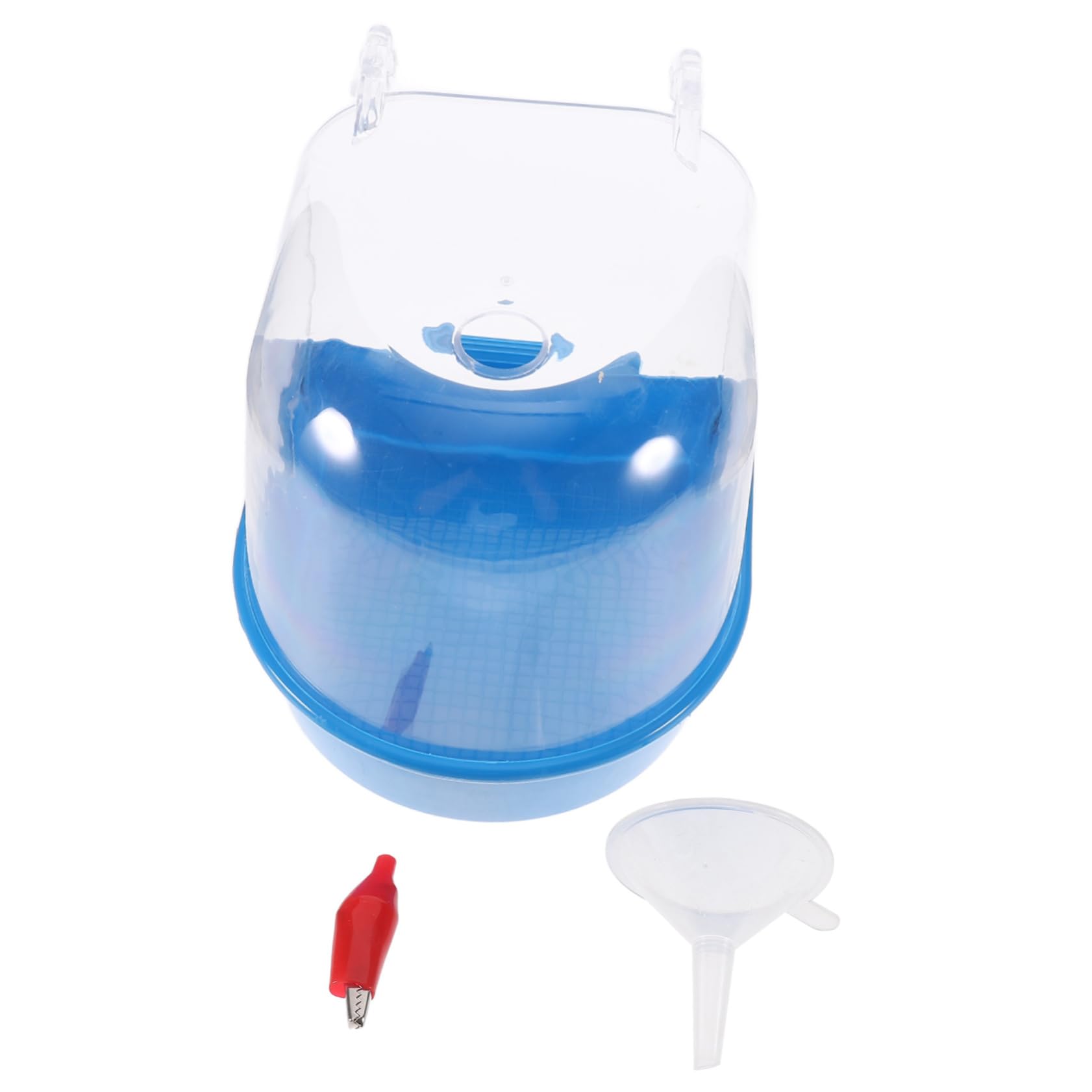HANABASS 3stücke Bird Bathing Tub Mit Wasserzufuhr Und Duschbox Für Papageien Kleine Vogelbadewanne Blau Für Von Vögeln Trichter Für Einfachen Wasserwechsel