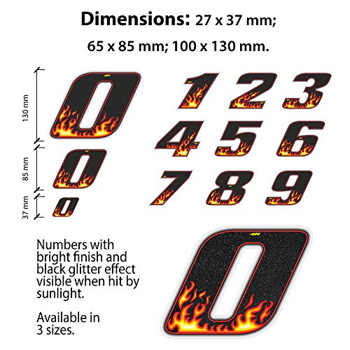 Image of Quattroerre Racing Number Flames Mini 6, 3 x 2.5 cm