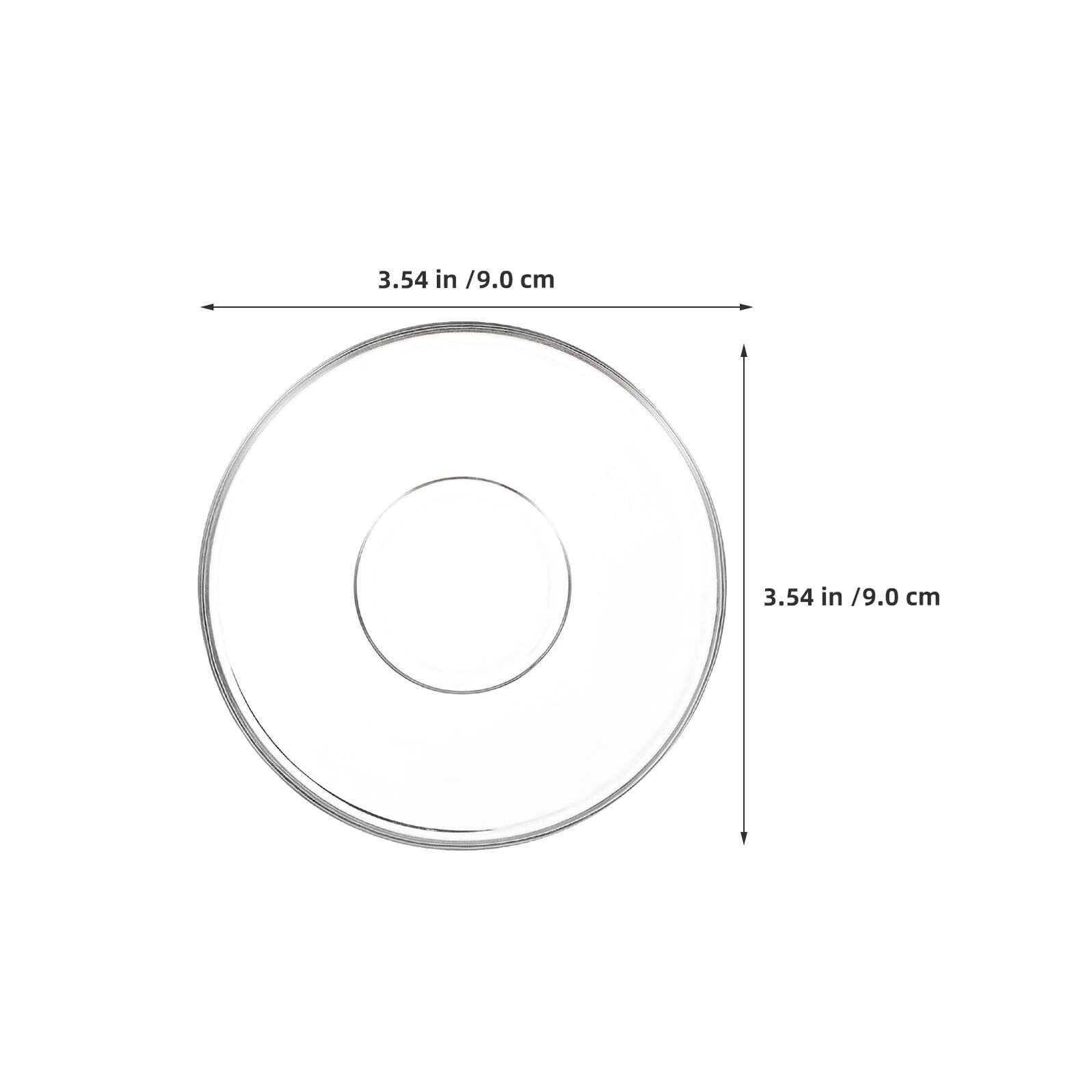 Uonlytech Set 8 Piattini da tè e caffè in Vetro Trasparente 9x9 Cm, Piccoli Piatti Piani Antiscivolo per Snack e Bustine tè, Sottobicchieri Decorativi per Casa e Tavola