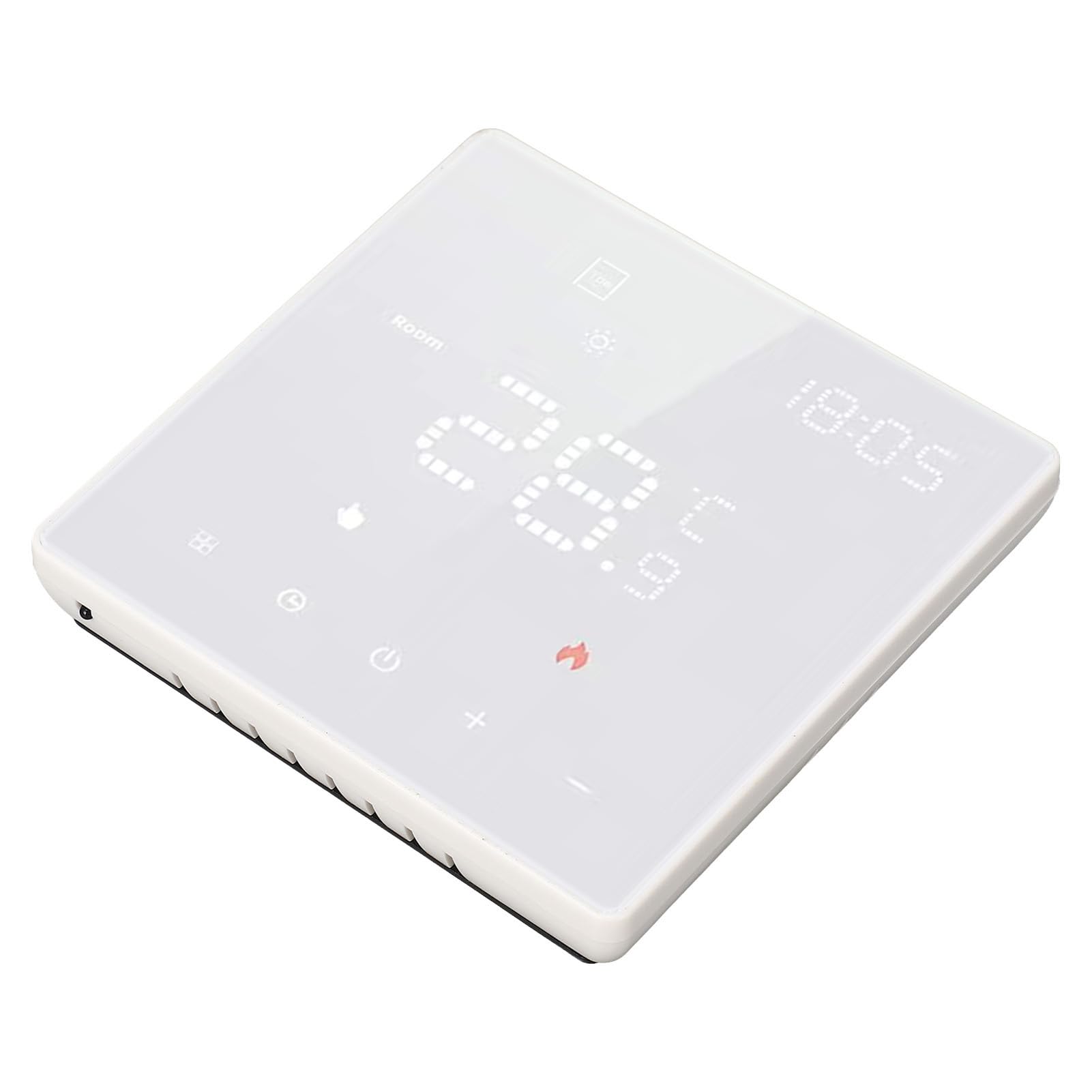 Termostato Smart WiFi, Regolatore Temperatura Bianco 100-250V 16A Compatibile con App Tuya e Controllo Vocale, Cronotermostato per Riscaldamento Elettrico a Pavimento