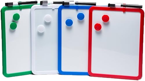 Charles Leonard Pizarra magnética enmarcada de borrado en seco con marcador e imanes, colores surtidos, 8.5 x 11 pulgadas