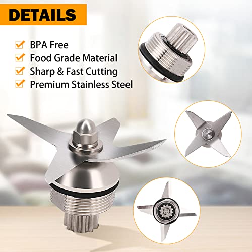 Blender Wet Blade Assembly With Wrench & Drive Socket Removal Tool Kit Vitamix Accessories Cup Replacement Part Compatible With Vitamix 5200 Series Blender 64Oz 32Oz Mixer Containers Repair Kitchen #TOP3