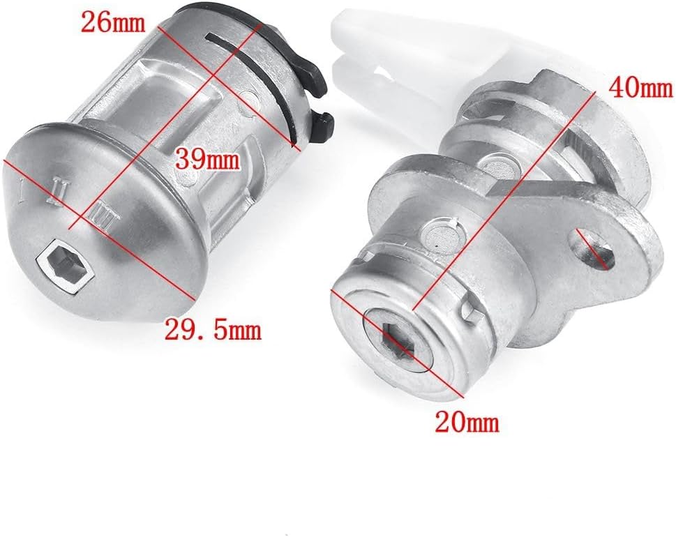 2Pcs Right Drive Side Door Lock Barrel with 2 Keys Replacement for Ford for Falcon for Au Ba Xr6 Xr8 Car Door Lock