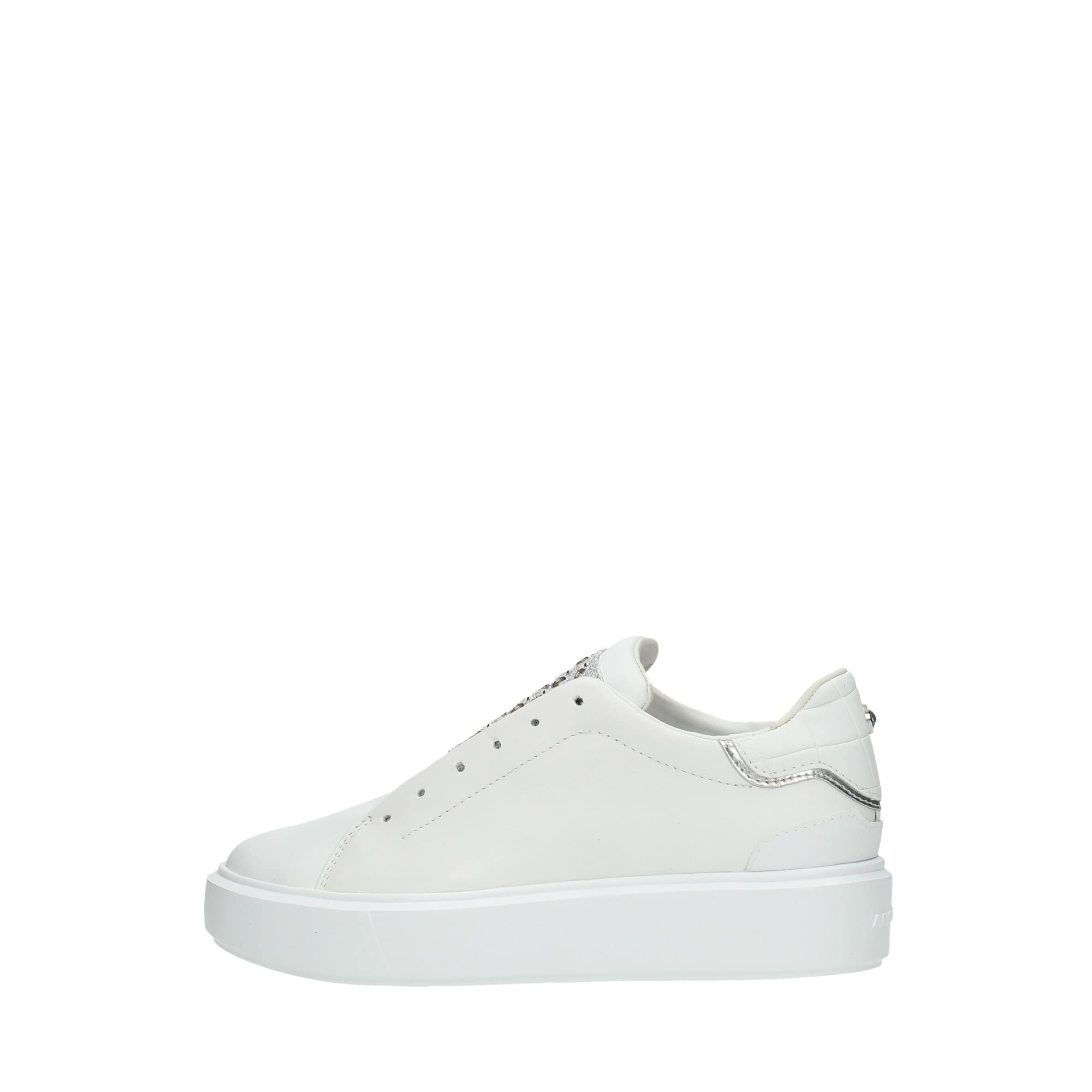 Sneaker Apepazza Senza Lacci Paris In Pelle White Silver Ds22ap02