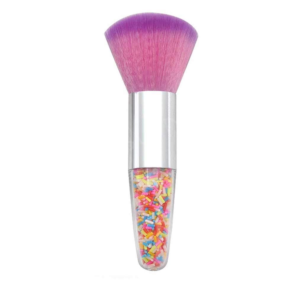 1pc Professional Candy-Colors Diamond Fluffy Blush Foundation Brush Makeup Brush Flat Cream Makeup Brushes Beauty Tool(D)