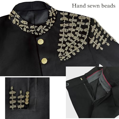 3 Pieces Men's Suits with Detachable Cape Slim Party Blazer Pant Tailored Tuxedo Set for Prom,Banquet,Homecoming4