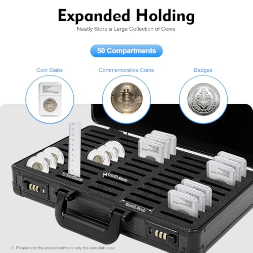 Caja para Monedas con Cerradura y 50 Compartimentos miniatura 3