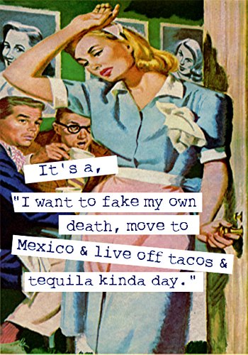 It's a Fake My own Death Kinda of Day 2" x 3" Fridge Magnet Refrigerator Vintage Image Gift Retro Funny Humor C