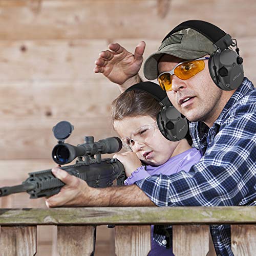 Electronic Earmuff For Shooting Range Ear Protection For Shooting And Hunting Hearing Protection With Sound Amplification Electronic Shooting Earmuff(Gray) #TOP6