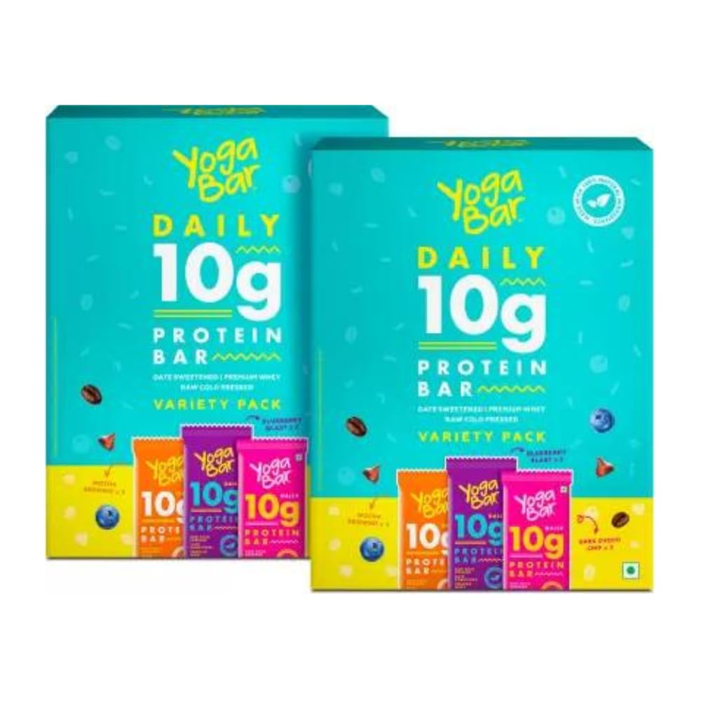 Yogabar Crunch Mixed Berries Protein Bar | No Added Sugar | 10g Protein | High Fibre | Gluten Free Snack | 50g each, Pack of 1 — Amazon image 23