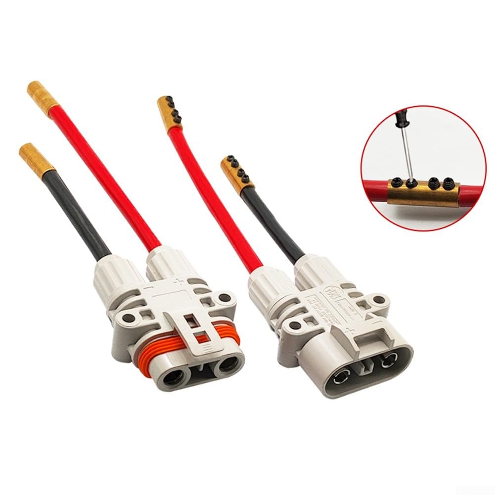Stecker und Buchse wasserdichter Stecker 120A 1200V für Gabelstaplergenerator Hochstrom elektrische Verbindung Geeignet für Parkklimaanlagen (M und F Draht)