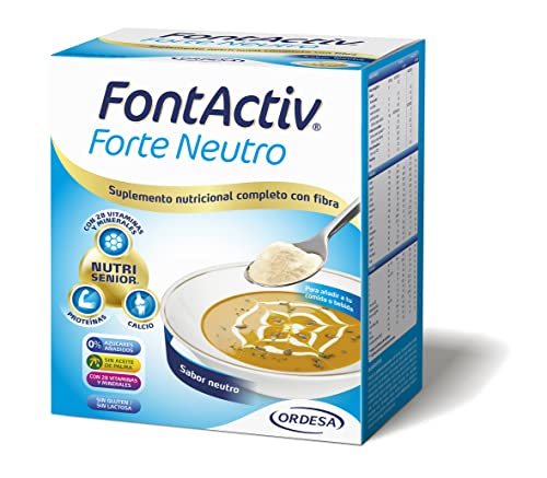 FontActiv Forte Sabor Neutro- Suplemento Nutricional con Fibra para Adultos 0% Azúcares añadidos- 10 Sobres x 30 gr Cover