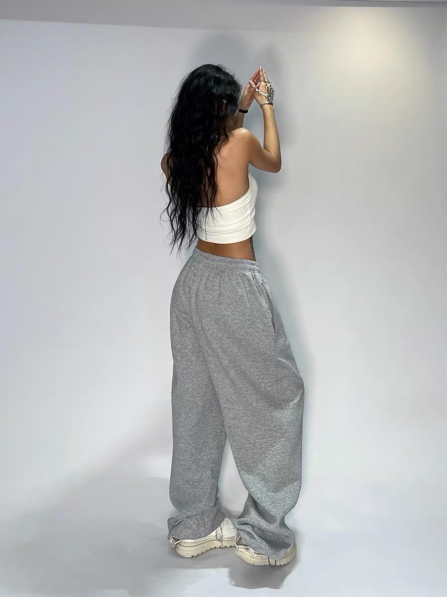 XPONNI Y2K Baggy Sweatpants - Wide Leg Women's Pants - Image 2