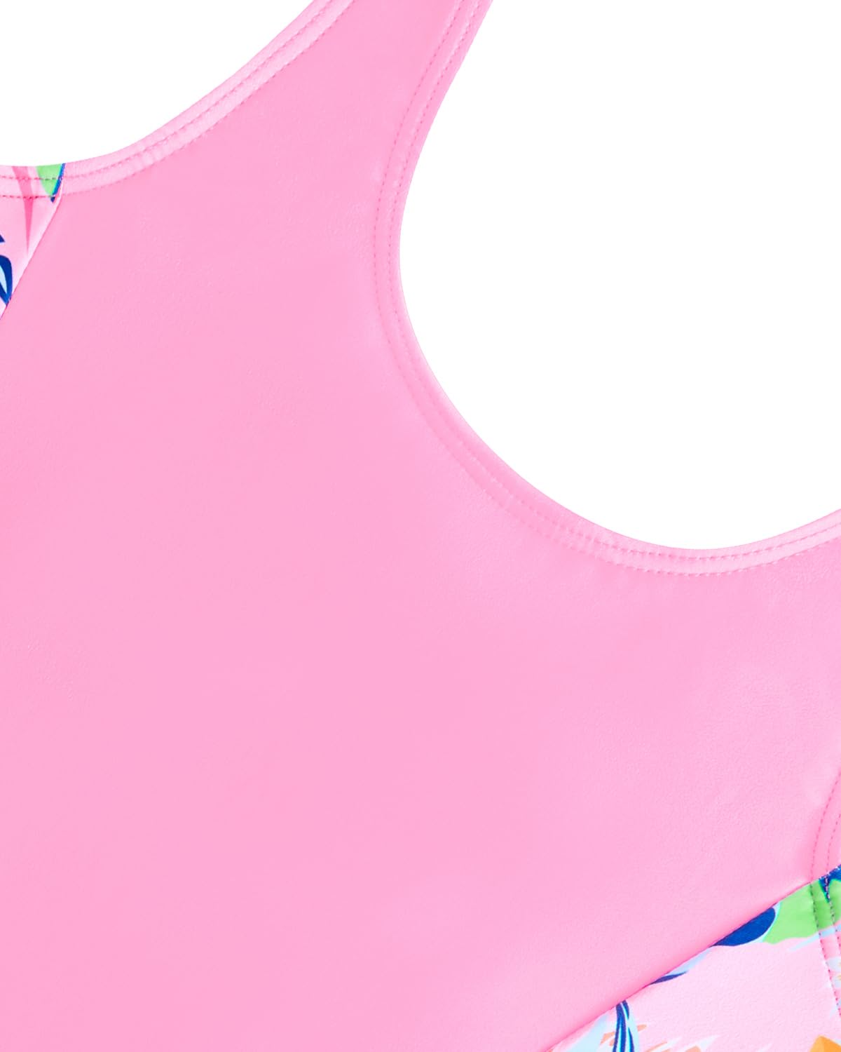 WYTbaby Traje de baño de una pieza sin mangas con pantalones cortos con estampado tropical para niñas de 7 a 14 años