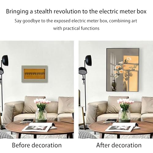 Boîte de distribution électrique avec couvercle décoratif mural discret