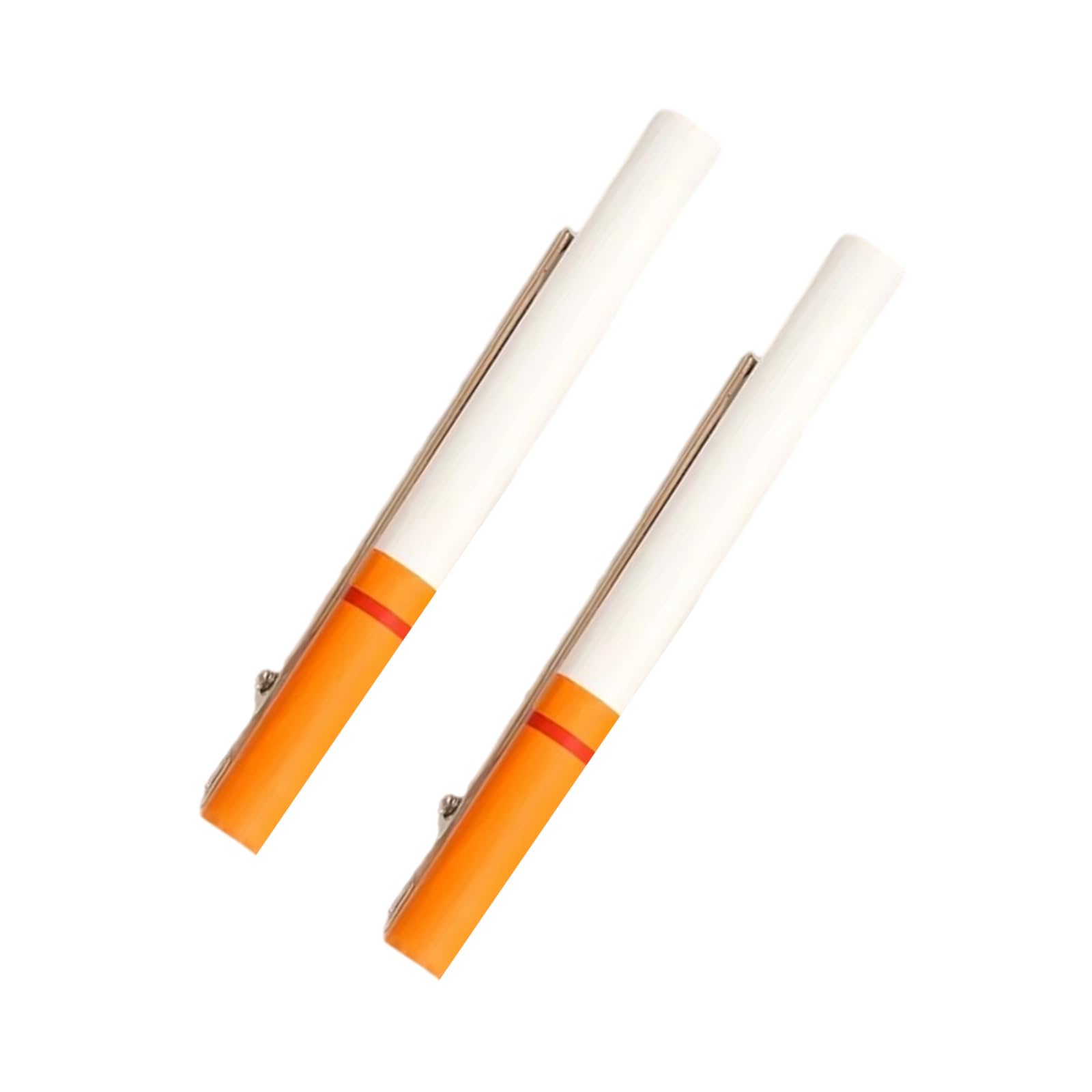 Yanwuwa Women's B Pack Of 2 Resin False Cigarettes Hairpins Humorous Hair Accessories For Cosplay Themed Event Secure Grip Realistic Cigarettes Hairpins