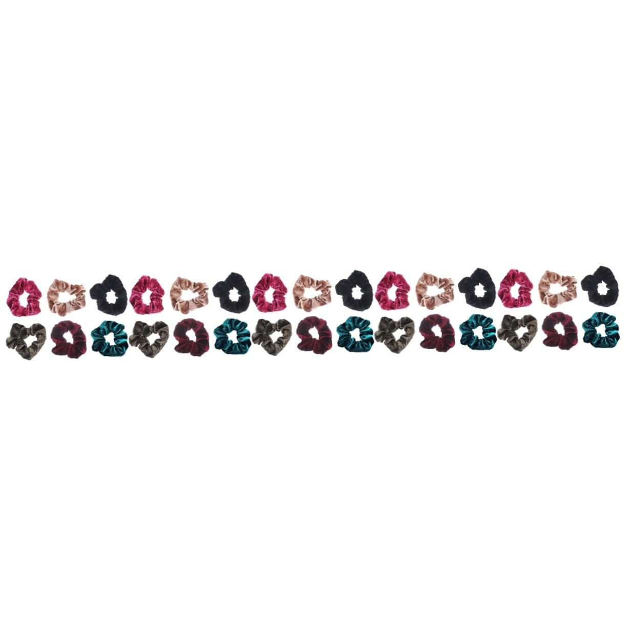 FRCOLOR 30piezas Coleteros De Terciopelo Para Mujer Elásticas Para Peinados Accesorios De Cabello Para Coletas y Moños Para o