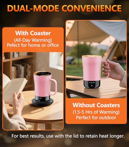 Image of Self-Heating Coffee Mug, 14oz Heated Coffee Mug - Rechargeable Temperature Control Coffee Mug Keep Coffee Hot, Smart Mug Great Gift for Coffee Lovers & Slow Sippers