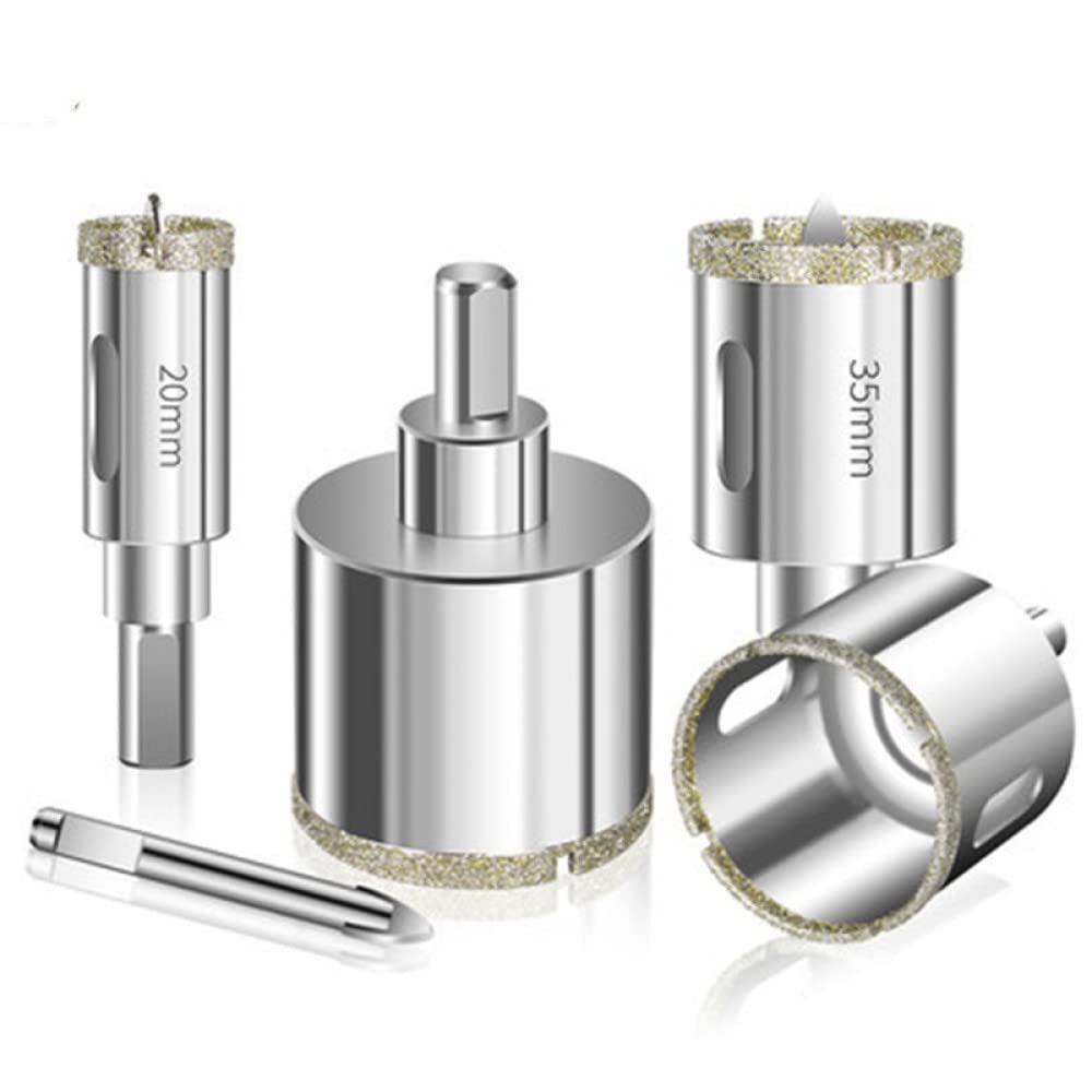 Broca para sierra perforadora para cerámica de mármol de 16-100 mm Broca para sierra perforadora de vidrio de cerámica Mable con broca central, 32 mm