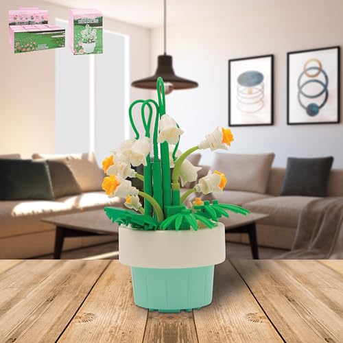 Lesser & Pavey Mini Bricks White Snowdrops Building Blocks For Home & Office - Image 4