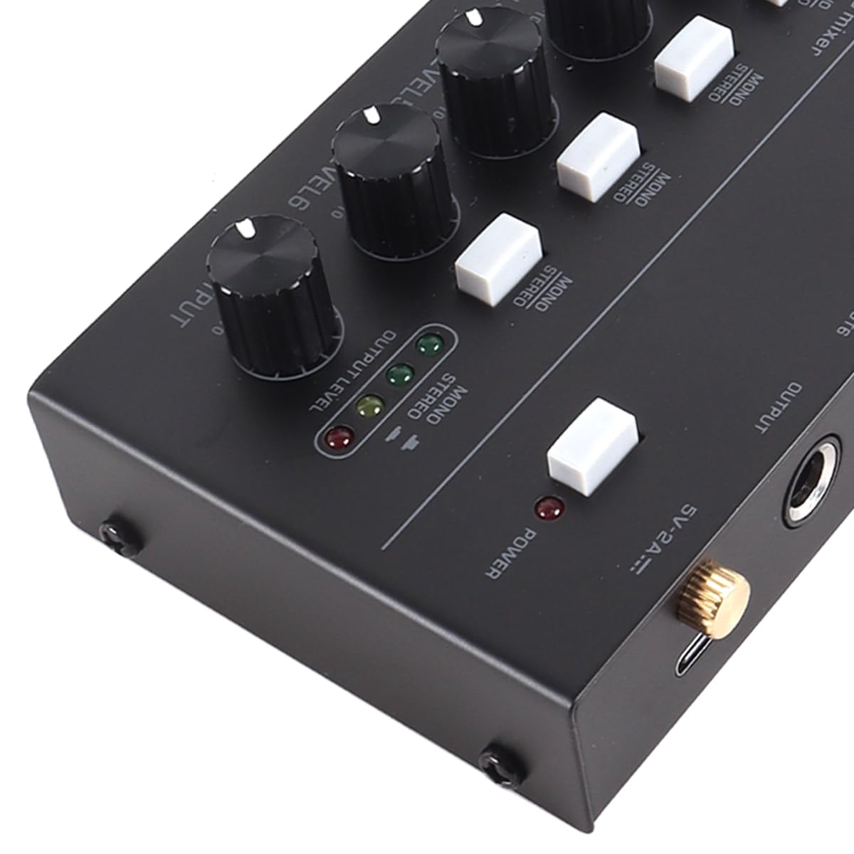 Qury MX600 - Mezclador de línea de 6 canales de ruido ultra bajo estéreo/interruptor de pista única, preamplificador de sonido