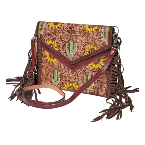 American Darling Envelope Hand Tooled Genuine Leather Women Bag Western Handbag Purse | for Cute