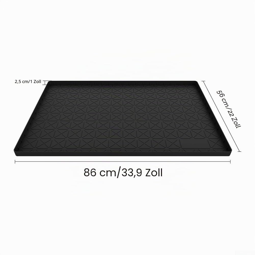 Unterbeckenmatte, wasserdichte Silikon-Schrankauskleidung, mit rutschfester Unterseite, Schutzmatten für Küchen oder Garagen (86 x 56 x 2,5 cm)