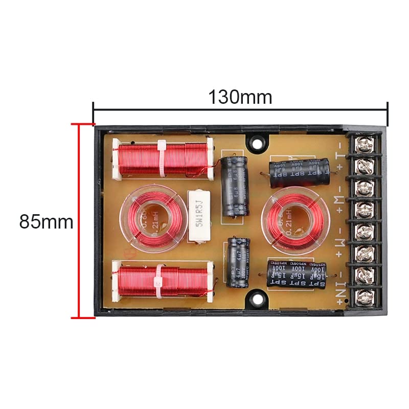 Altoparlante Auto Crossover 3 Vie 150W Tweeter Midrange Woofer Divisore 2 pz