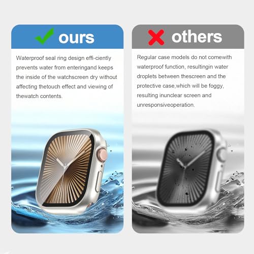 Protector impermeable Apple Watch 10 46mm antiarañazos con cristal templado 4