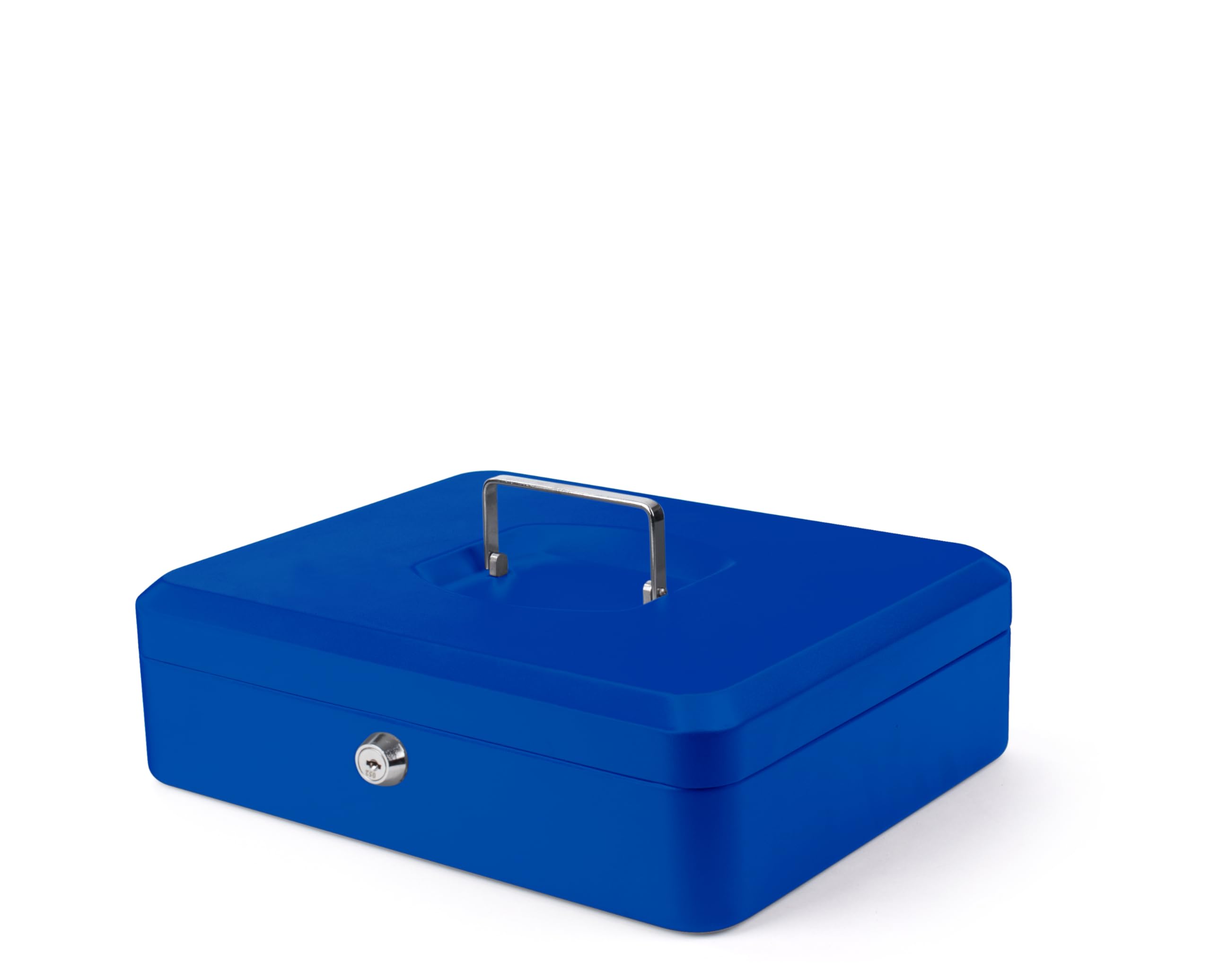 Pavo Cash Box Key Lock 300 X 238 X 90 Mm Blue