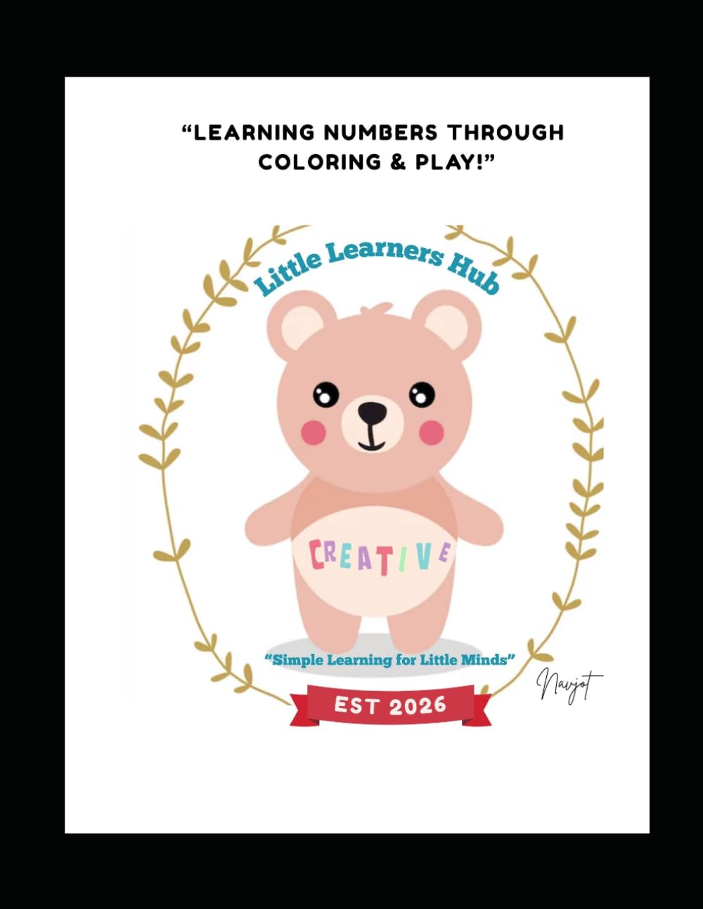 “Learning numbers through coloring & play!” With Tracing Lines