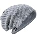 Produktbild VECRY Herren Slouchy Mütze Strickmützen Rasta Skull Cap Sommer Winter Sackmütze (Gerippt Blass)