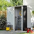 Aoxun 3’x2’ Outdoor Metal Storage Shed, Storage with Lockable Doors, Steel Utility Tool Shed, Metal Sheds Outdoor Storage for Garden, Patio, Backyard and Lawn, Black