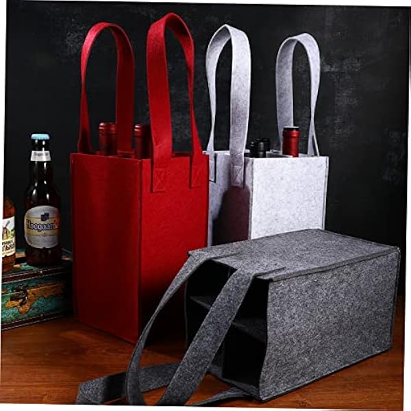 Cabilock 9 Piezas Cena Flexible con Abarrotes Reutilizable Picnic Vino - Navidad Regalos De Cumpleaños Boda Fiesta Bolsa Camping Amante Caddy Botella Cerveza Bolsas Favores Titular para