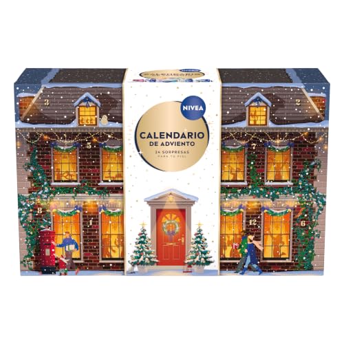 NIVEA Calendario de Adviento 2026, Set de Regalo con 24 Productos Imprescindibles, Calendario de Navidad con Cosméticos y Accesorios - Piel Seca, Mixta, Normal - 24 Unidades