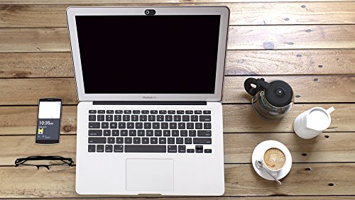 Image of CloudValley Webcam Cover Slide, [5 Pack] 0.6mm-Thin Metal Web Camera Cover Sticker for MacBook Pro, MacBook Air, Laptop, iMac, iPad, PC, Surfcase, iPhone 8 /7 /6 Plus, Privacy Cover, Black-5 pcs