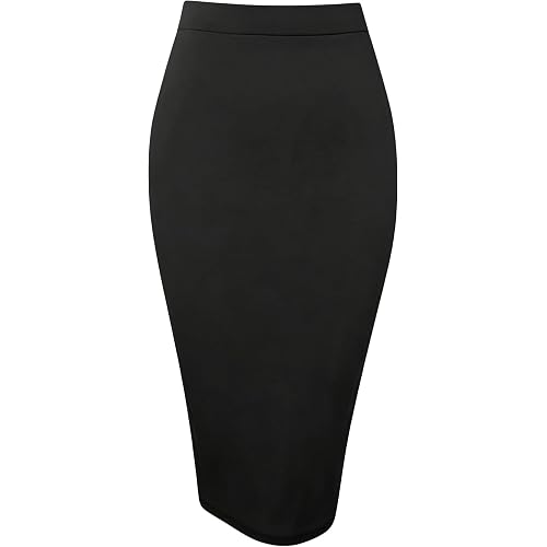 Bodycon Skirts for Women High Waist Pencil Suit Skirt with Slit Wear to Work