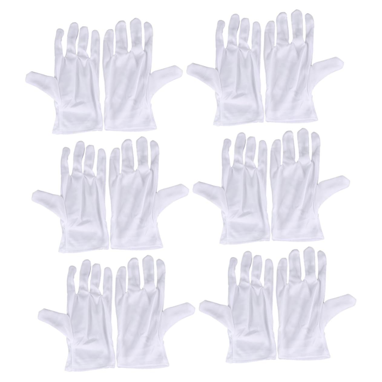 IWOWHERO 12 Pairs White Lace Moisturizing Work Gloves Etiquette Gloves for Jewelry Store