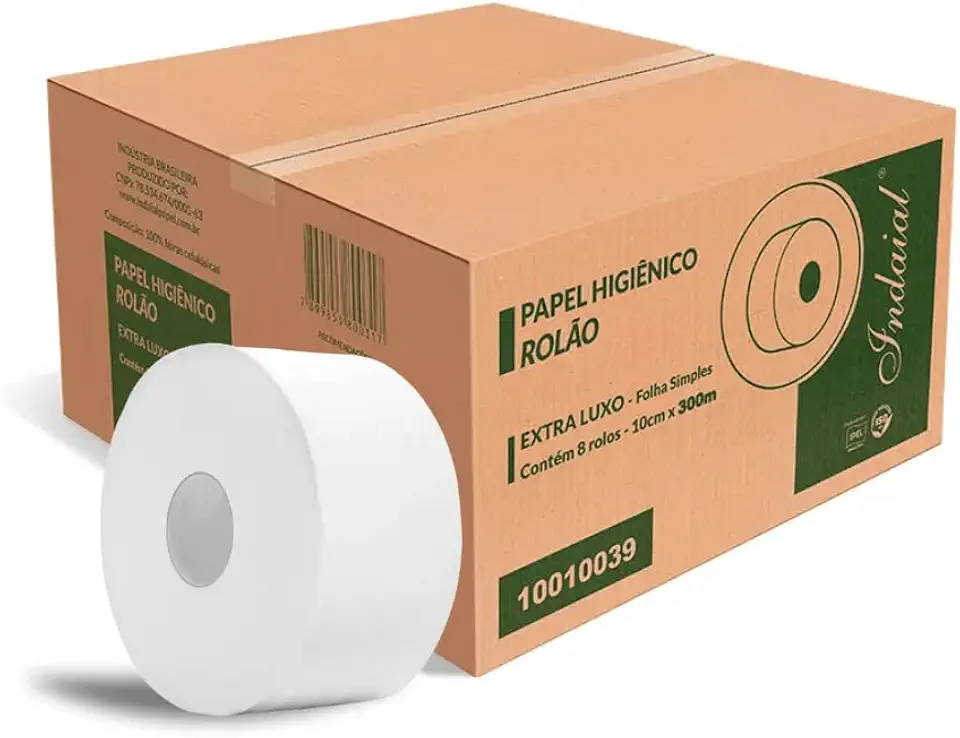 PAPEL HIGIENICO CAIXA COM 8 ROLOS 300 M